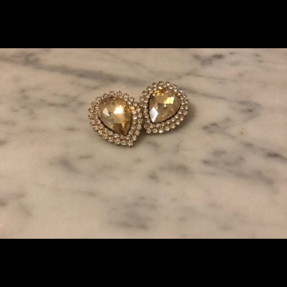 Clip on jewel earrings